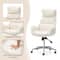 Glitzhome® Mid-Century Modern Faux Leather Adjustable High Back Swivel Office Chair